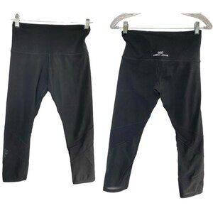 LORNA JANE Women Leggings Sheer Panel Legs Sz S Black Workout Athleisure 6A-10